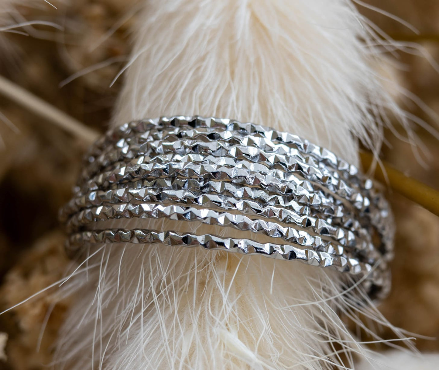 ✨ Ring „Silver Mesh“ – Edelstahl in Silber ✨