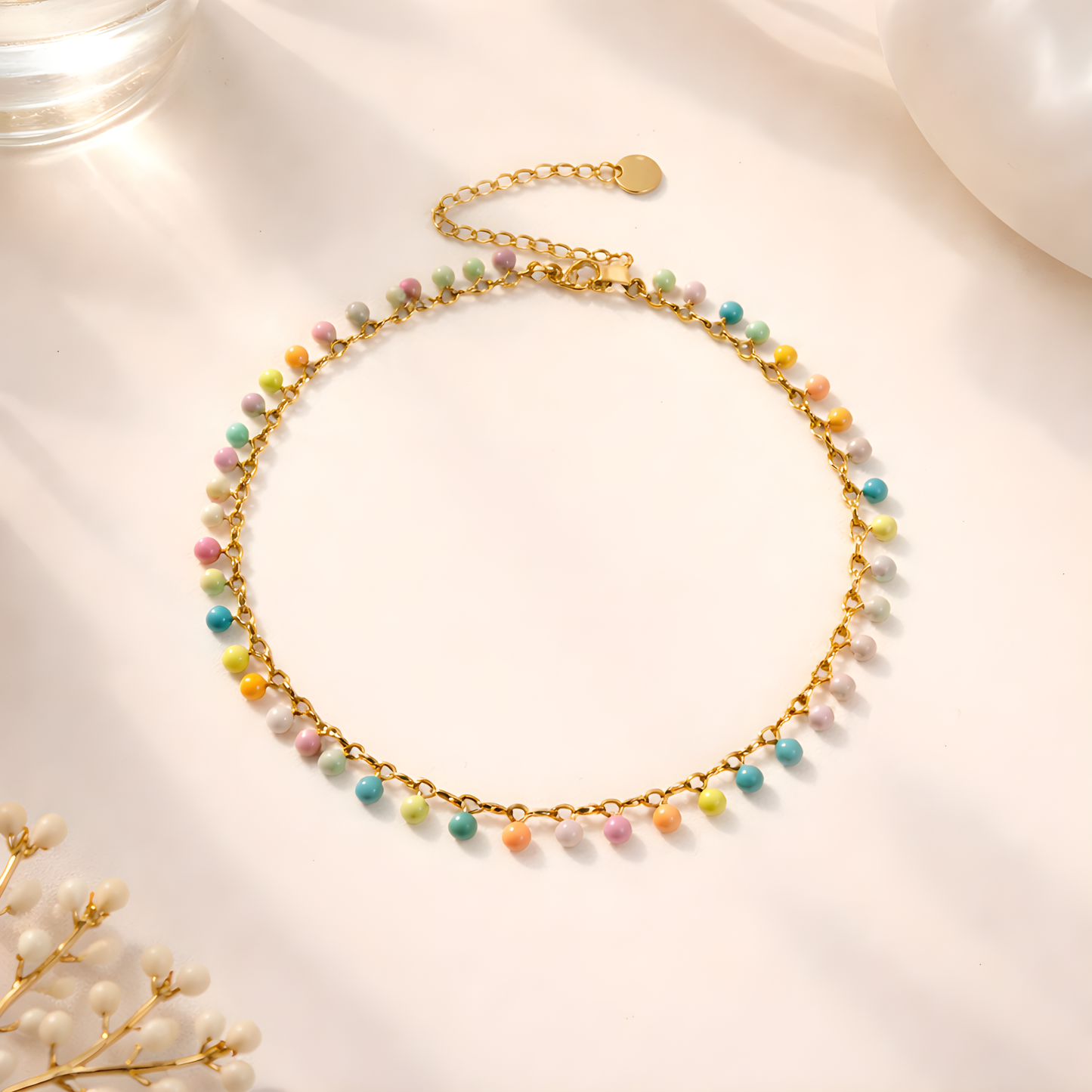 Golden Rainbow Anklet