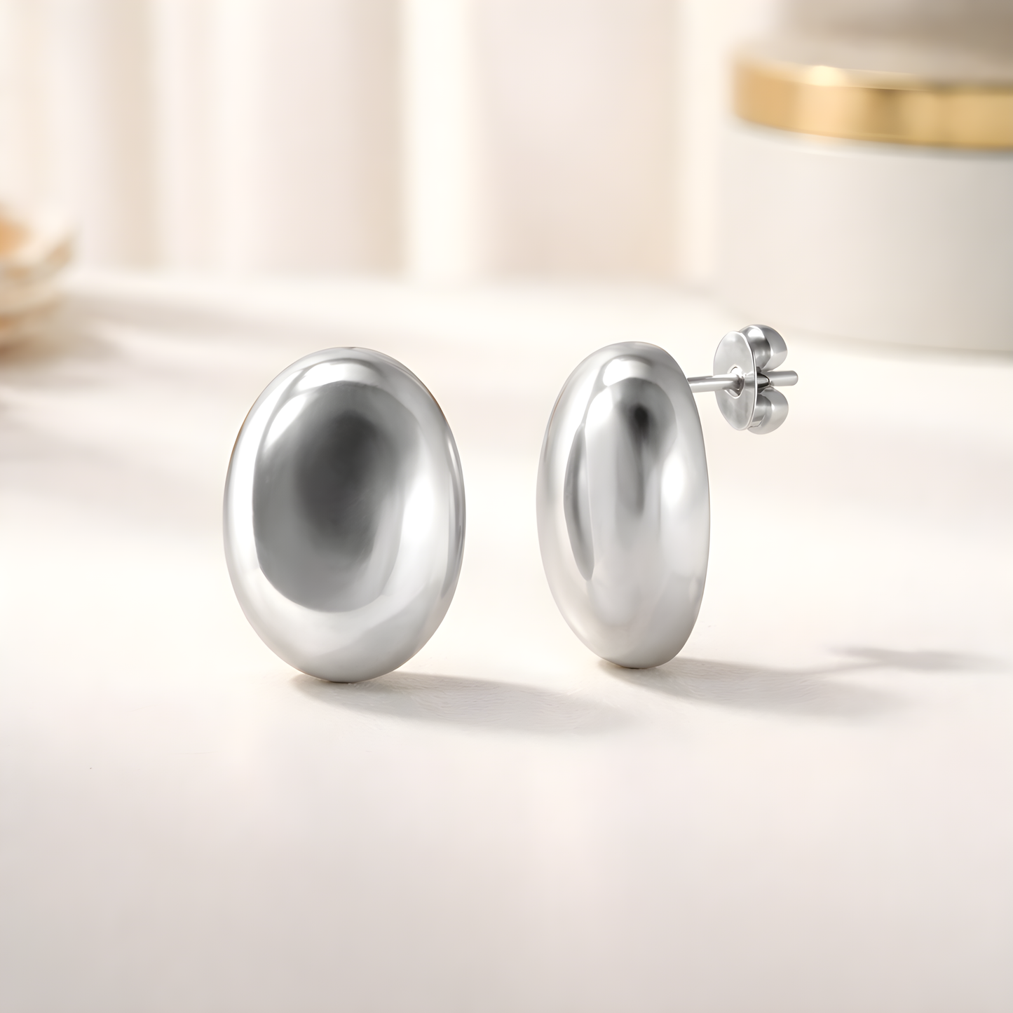 Ohrringe „Soft Oval Silver“