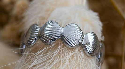 ✨ Ring „Silver Shell Vibes“ – Edelstahl in Silber ✨