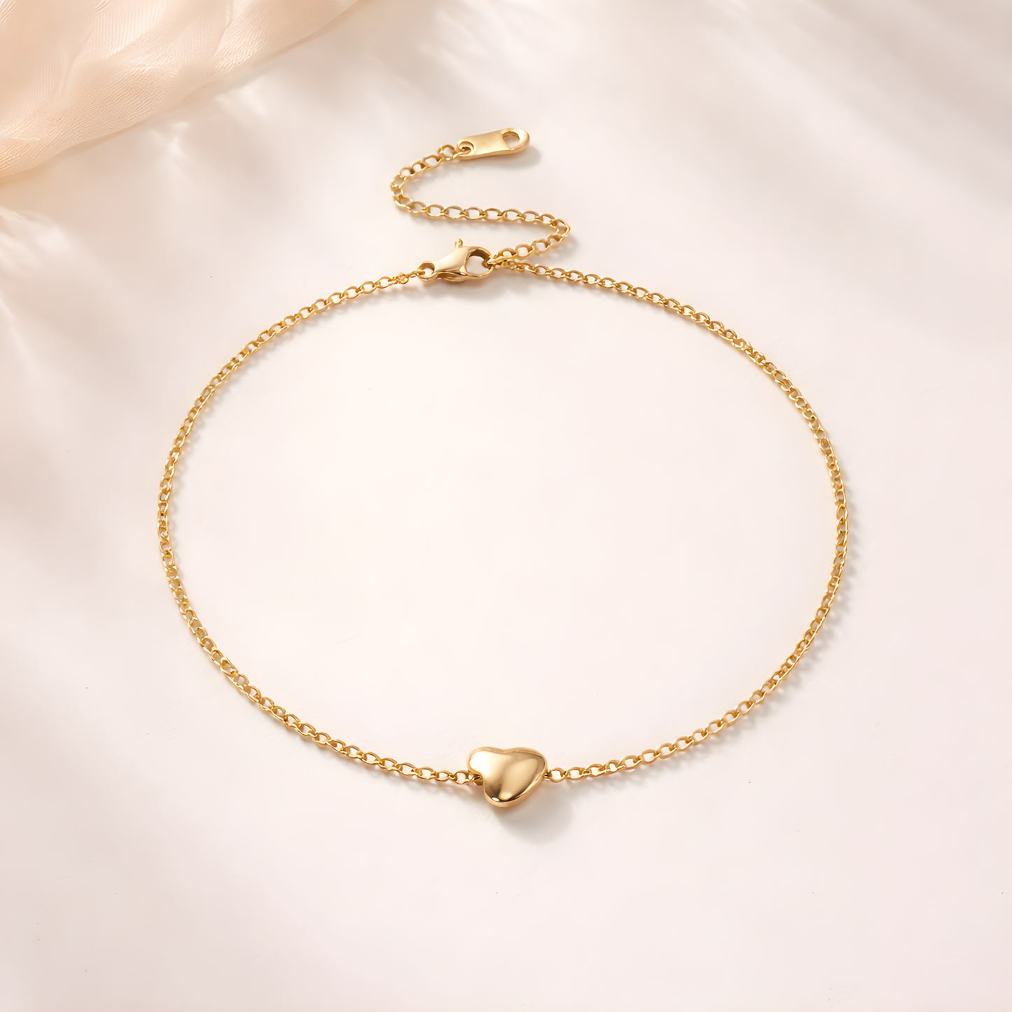 Golden Heart Anklet
