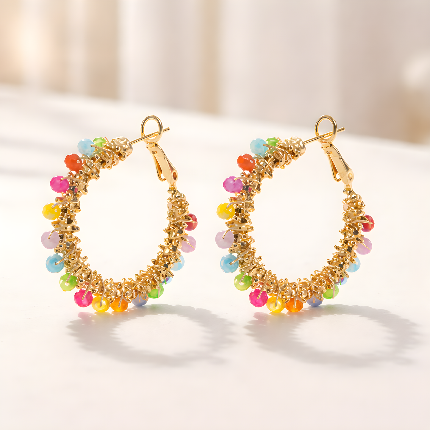 Ohrringe „Rainbow Glow Hoops“