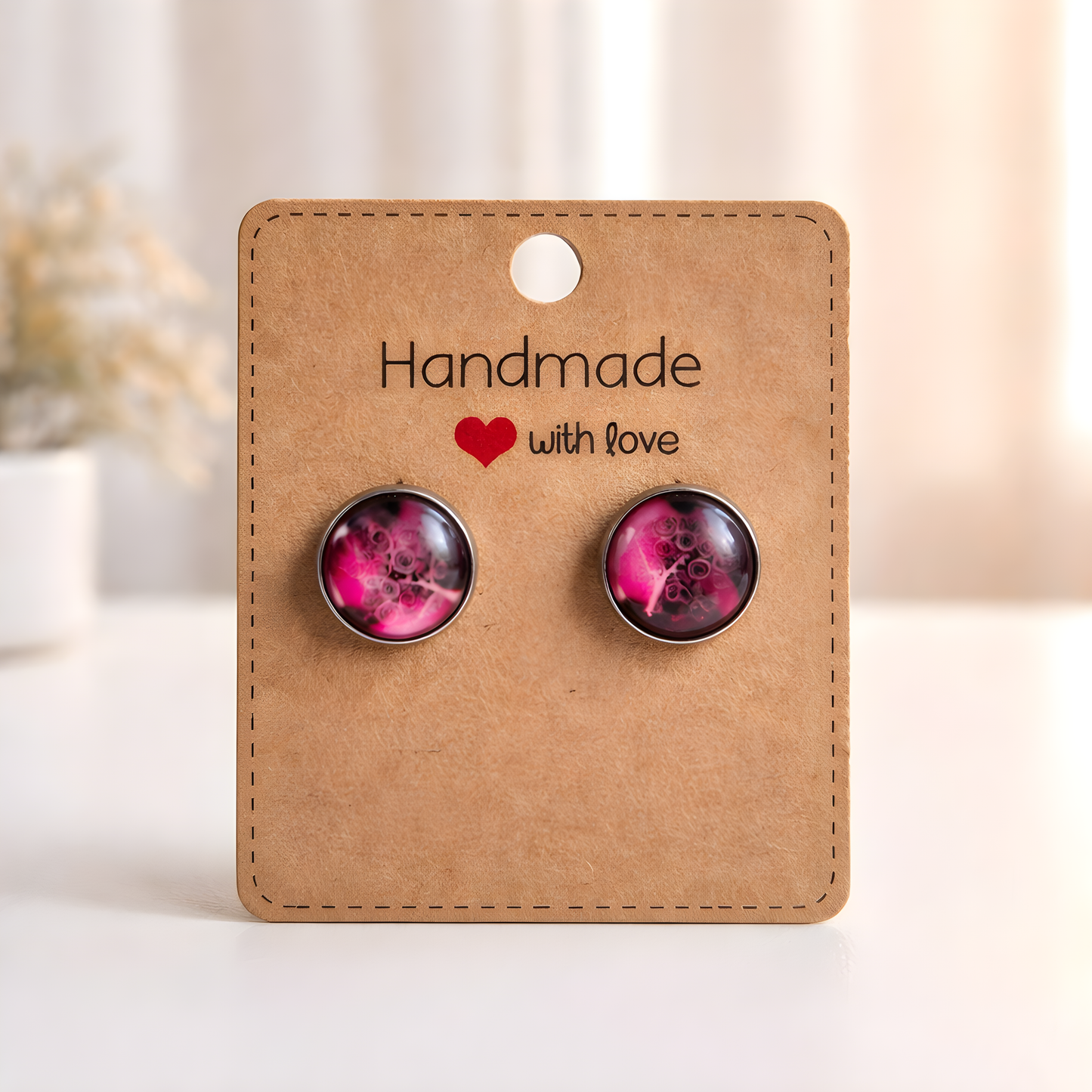 Cabochon Ohrringe „Berry Bloom“