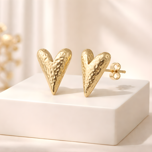 Ohrringe „Raw Heart Gold“