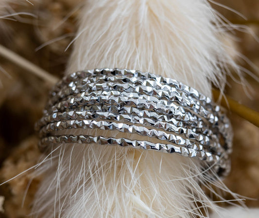 ✨ Ring „Silver Mesh“ – Edelstahl in Silber ✨
