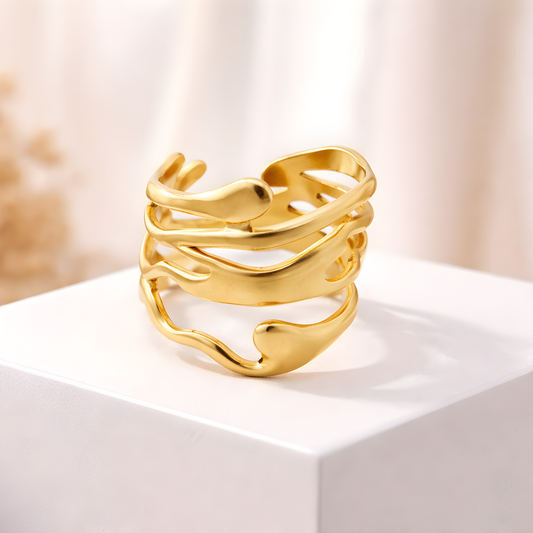 Golden Flow Ring