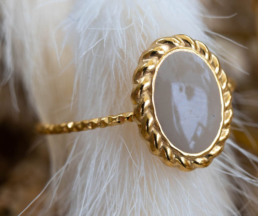 Golden Enamel Oval