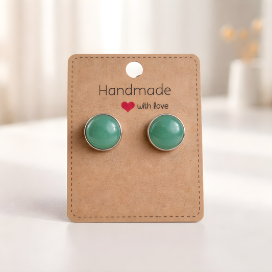 Cabochon Ohrringe „Mint Calm“