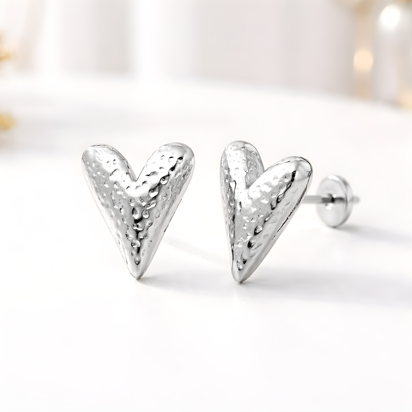 Ohrringe „Raw Heart Silver“