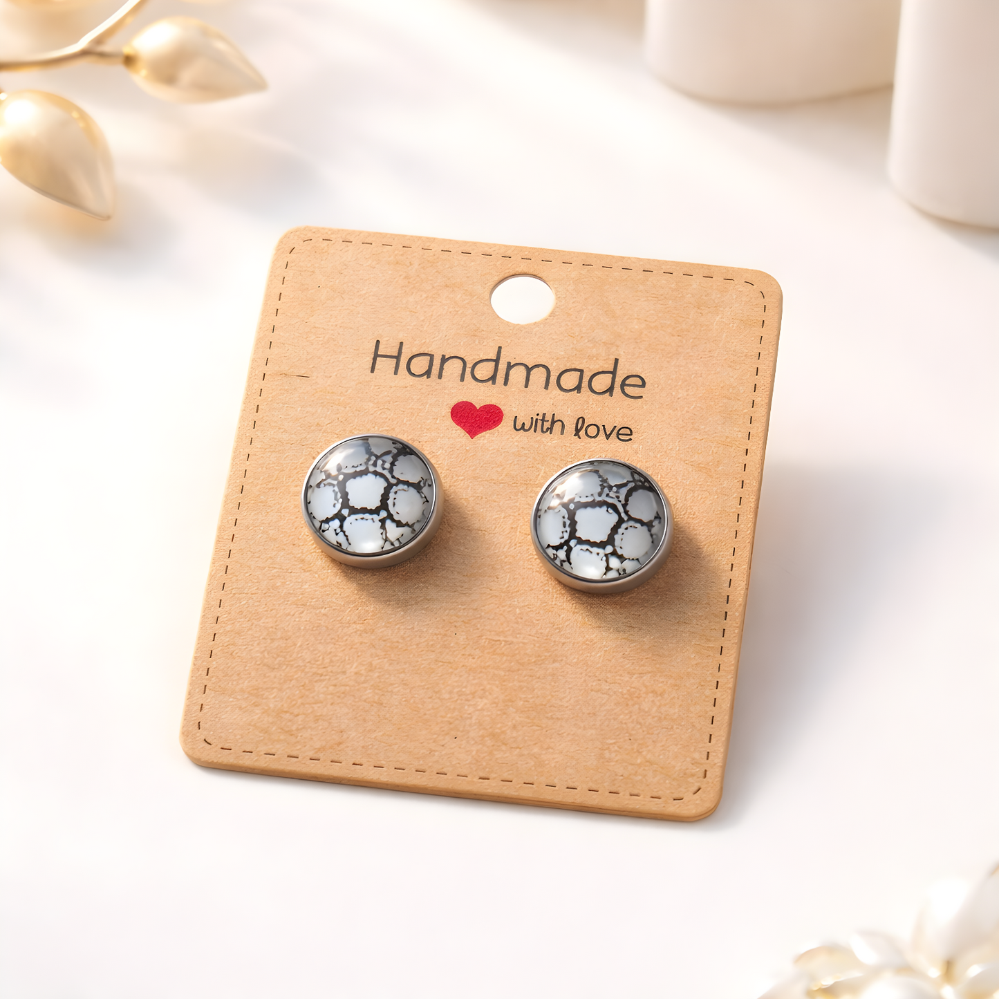 Snake Marble Studs