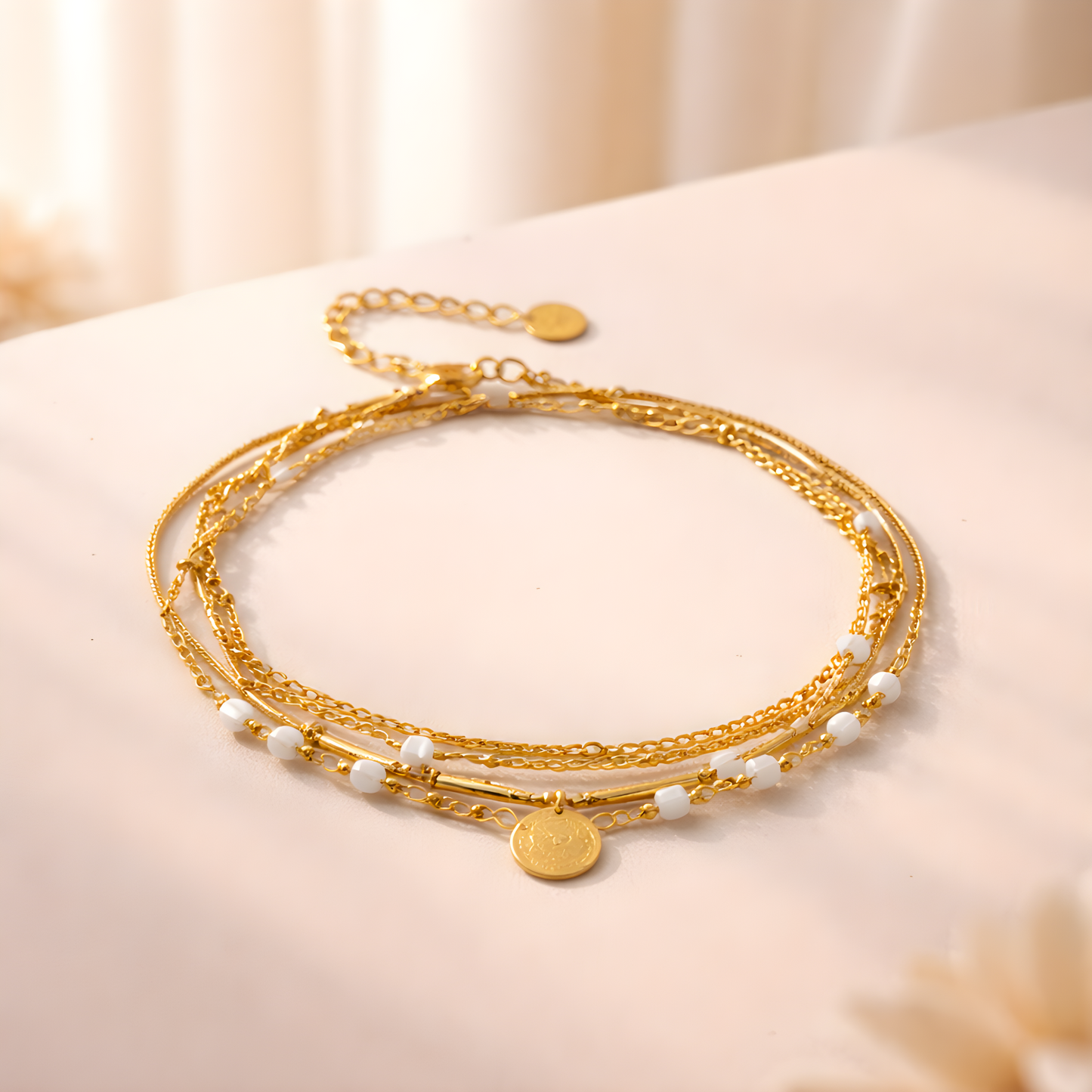 Golden Layers Anklet