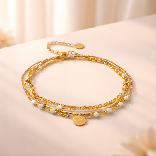 Golden Layers Anklet