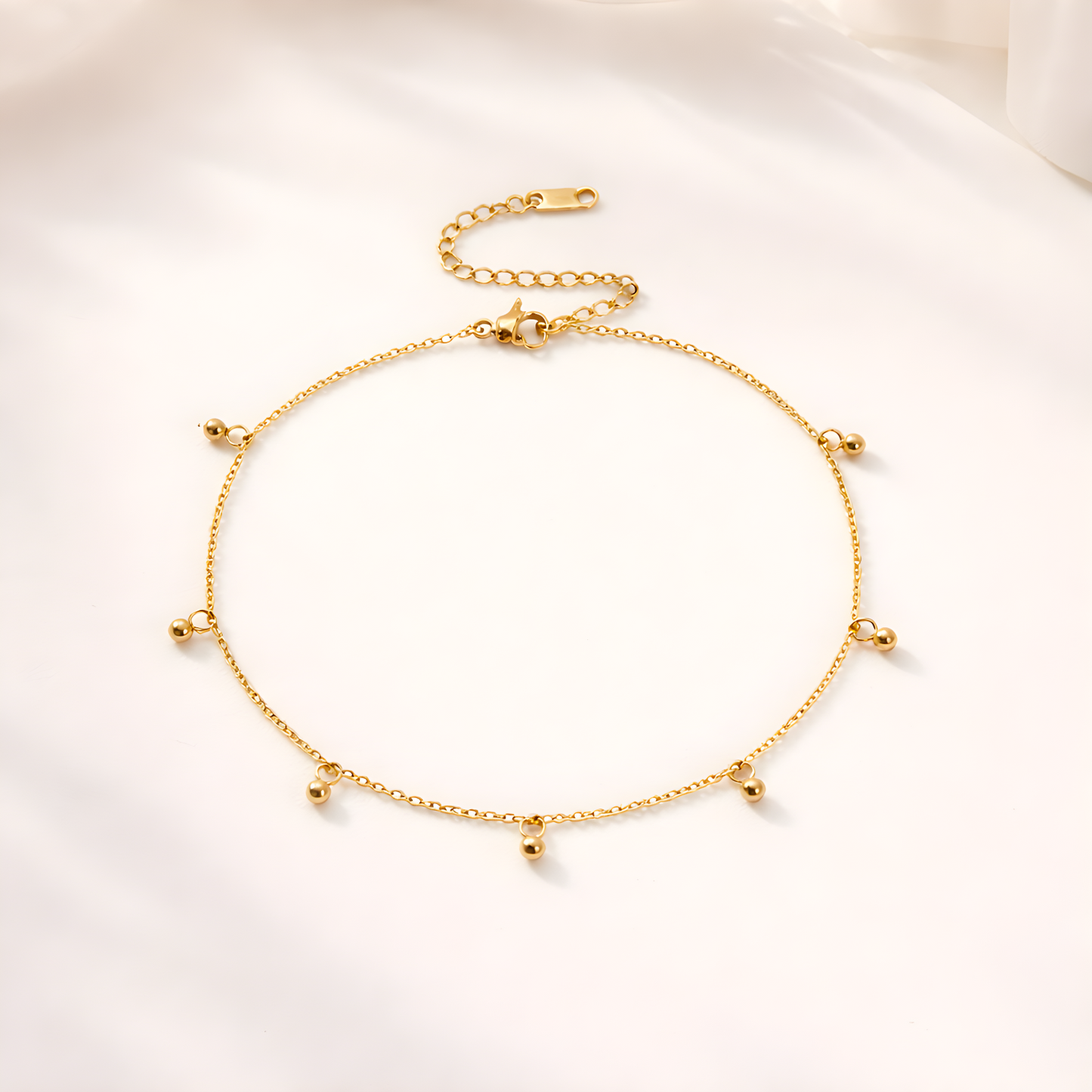 Golden Dots Anklet