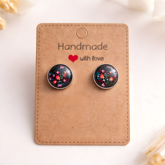 Cabochon Ohrringe „Night Garden“