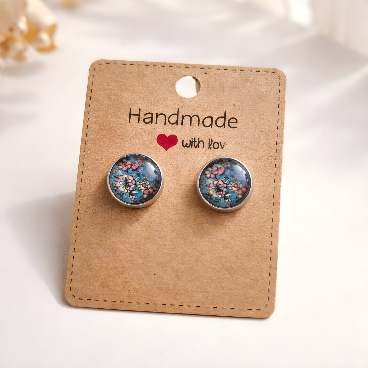 Cabochon Ohrringe „Ocean Mosaic“
